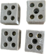 Cargar imagen en el visor de la galería, 4 Pzas Terminal Block Ceramico 2 Polos 30 Amperes 250v
